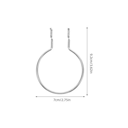 UKCOCO 10pcs Silver Metal Pegboard Hooks with Cup Holder Rings, Iron Hanging Board Organizer Hardware for Garage Craft Room Storage and Tool Hanging