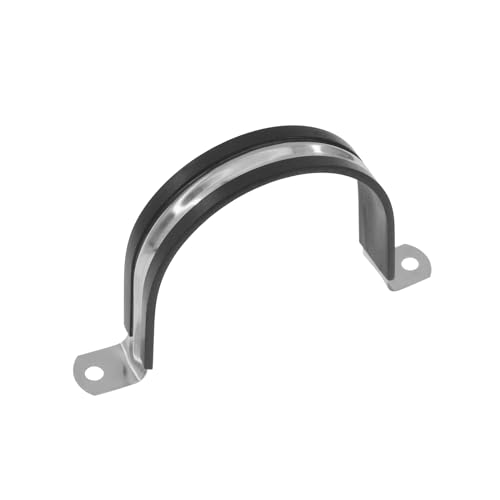 Rubber U Clamps,Two Hole U-Tube Strap Clamp Set,SAFYY EPDM Rubber Cushioned Insulated Clamp Rubber Lined Mounting U Brackets,U Shaped Pipe Tube Wire Clamps Clips Conduit Clamps (M48|2-7/8",10PCS) - size: M48|2-7/8",10PCS