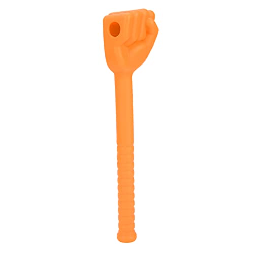 Fist Hammer Silicone Meridians Flexible Slip Handle Pat Tool for Comprehensive Relaxation Orange Color (Orange Yellow) - color: Orange Yellow
