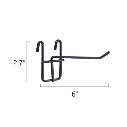 NectaCol 30 Packs 6" Metal Grid Wall Hooks, Standard Gridwall Panel Hooks are for Gridwall Panels Display,Black - size: 6 Inch