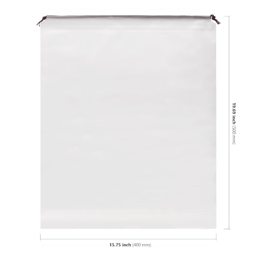 HAKZEON 100 PCS 16x20 Inch Clear Plastic Drawstring Bags, Portable Translucent Shoes Storage Organizers Pouch with Rope, Thickness 2 Mil Travel Bags for Sneakers, Dress Shoes, Slippers, Sandals - size: 16x20 IN 100 PCS