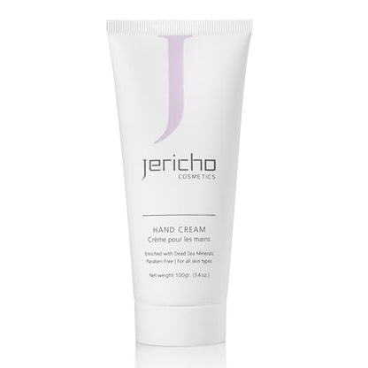 Jericho Cosmetics Hand Cream – Moisturizing & Nourishing with Aloe, Olive Oil & Dead Sea Salts – Hydrating Formula with Witch Hazel & Vitamin E – Non-Greasy, 3.4 oz - style: 1 Pack (Hand Cream)