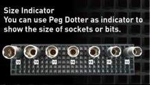Peg Dots (white, 40 pcs) for Labeling Sockets (SAE/metric) - Accessory for ORGANIZER GENIE Pegboards to Label Sockets for size/standard - style: Peg Dots for Marking/Labelling (SAE / Metric)