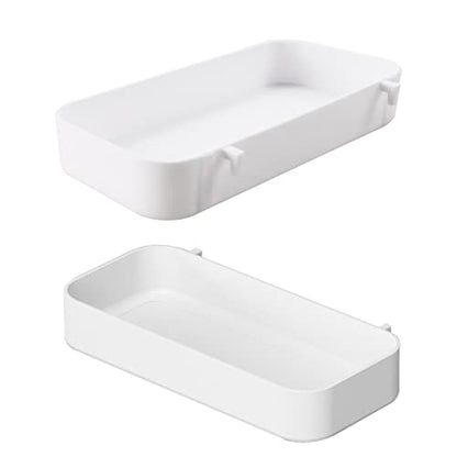 Chris.W 2Pack Pegboard Trays Shelf White Pegboards Bins Pegboards Spice Holder - Compatible with Ikea Skadis Pegboard - color: 2pcs Pegboard Shelves