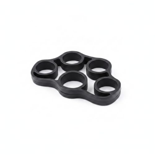 Hand Strengthener Silicone Finger Resistance Band for Grip Training and Extension Exercises - color: Black