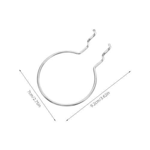 10pcs Silver Metal Pegboard Hooks Round Ring for Craft Room Hanging Board Organizer, Hole Board Accessories for Industrial Hardware Storage