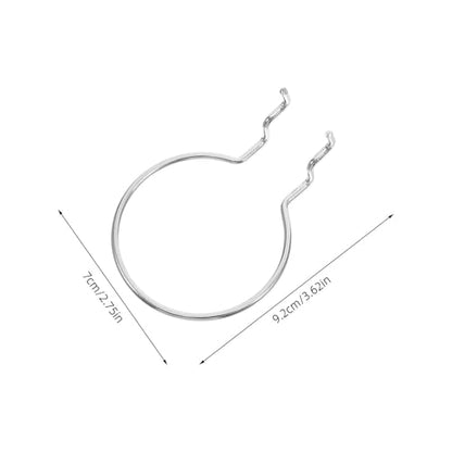 10pcs Silver Metal Pegboard Hooks with Rings, Stainless Steel Hanging Board Hardware for Garage and Craft Room Organizer Storage
