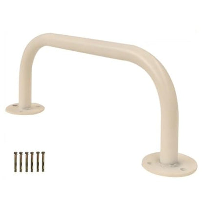 exproyzk 2pcs Carbon Steel Playground Handles - Monkey Bars Heavy Duty Ceiling Grab Bars - for Indoor Outdoor Climbing Frames, Treehouses, Wall Ladders(White) - color: White