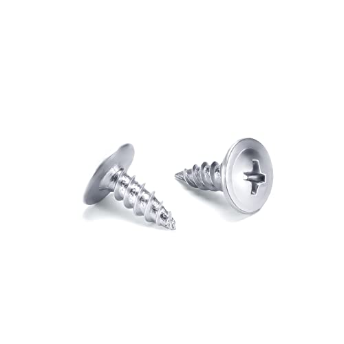 LONTAN 100 Pack #8 x 1/2" Phillips Truss Head for Drawer Slides Screws for Cabinet Glides Galvanized Carbon Steel Screws