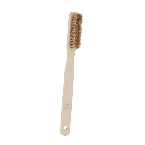Rock Climbing Chalk Brush with Thick Boar Bristle, Portable Wood Handle Bouldering Brush for Indoor and Outdoor Climbing Grip Maintenance