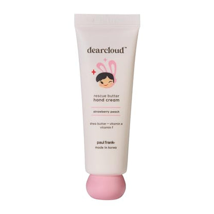 Paul Frank Rescue Butter Hand Cream – Shea Butter (Strawberry Peach) | Shea Butter · Vitamin E · Vitamin F · Paul Frank design · for dry & cracked hands