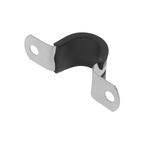 Rubber U Clamps,Two Hole U-Tube Strap Clamp Set,SAFYY EPDM Rubber Cushioned Insulated Clamp Rubber Lined Mounting U Brackets,U Shaped Pipe Tube Wire Clamps Clips Conduit Clamps (M25|1",20PCS) - size: M25|1",20PCS
