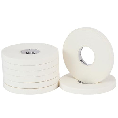 Bighorn Athletics Pro Series Jiu-Jitsu Finger Tape, 8-Rolls with Tin Holder, Enhanced Strength, Residue-Free (0.3-Inch, White) - color: White