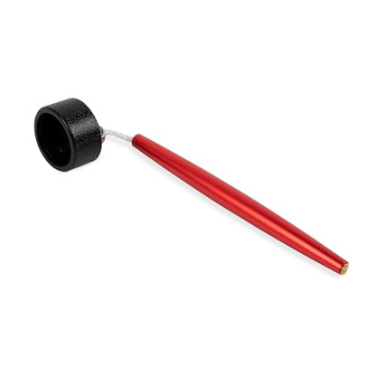 Aluminum Circle Pool Chalk Holder - Use with TAOM Pyro or TAOM V10 Chalk - Slip-in Pocket Pool Cue Chalk Holder - Cover Billiard Supplies - Snooker Accessory Chalk - color: Red