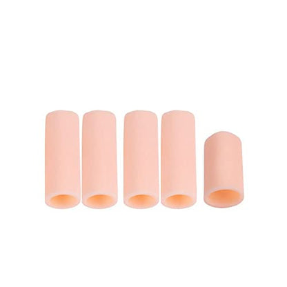 15 Pcs Gel Finger Cots, Finger Protector Brace, Silicon Tubes Insulation Fingerstall Sleeves Support Gloves Pain Relief for Trigger Finger, Hand Eczema, Finger Cracking, Finger Arthritis