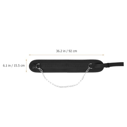 Toyvian Weighted Chain Waist Belt for Men Resistance Training Equipment for Bodybuilding Adjustable Thick Buckle for Dips and Pull-ups Comfortable Elastic for Shoulder and Back