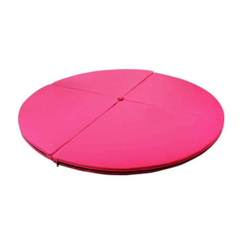 Folding Portable Pole Dance Crash Pad, Safety Round Pole Dance Foam Mat, Pole Crash Pad for Studios Exercise Strength Training Home Gym, Easy Storage - color: Pink, size: 120*3cm/47.2*1.2in