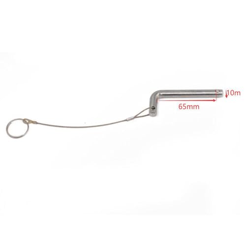 Weight Stack Pin with Pull Rope Portable Heavy Duty L Shaped Handle Weight Loading Pin for Fitness Device Accessories - size: 10mmx65mm
