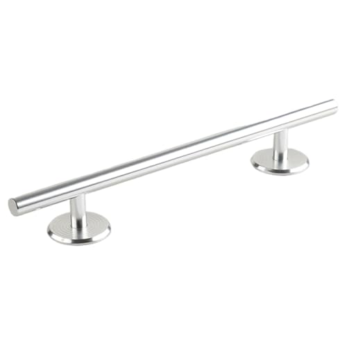 Simhoa Professional Fingerboard Rail, 25cm Skateboard Obstacle Rod with Stable Base, Mini Fingerboard Deck Fingerboard Ramp, Party Favor, Skatepark Accessory for Fingerboard Players, Round Silver - color: 25cm Round Silver