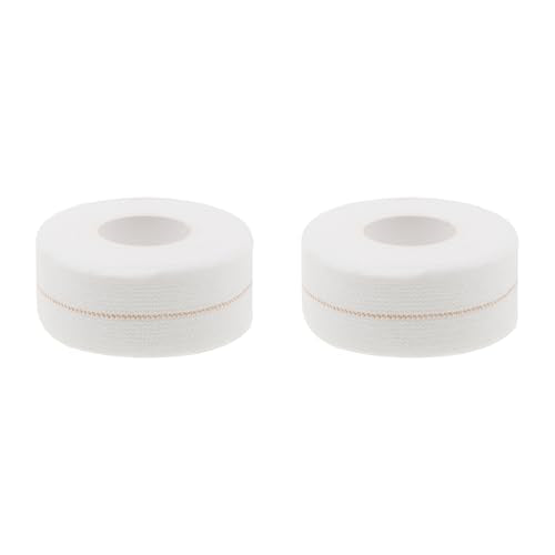 Adhesive Bandage Tape,ULIFESTAR Flexible Medical Bandage Wrap,Elastic Athletic Tape,Cotton Stretch Skin Sports Tape,Cohesive Bandage Wrap for Ankle,Knee (White, 2.5cm*4.5m/0.98inch*5Yard, 2 Rolls) - color: White, size: 2.5cm*4.5m/0.98inch*5Yard, 2 Rolls