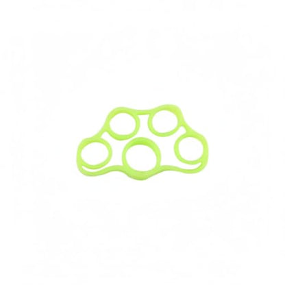 Premium Silicone Finger Resistance Band for Hand Exercise and Grip Practice - color: Green