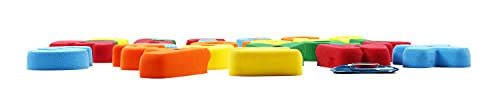 Atomik Rock Climbing Holds Medium Bolt-On Alphabet Set in Assorted Bright Tones