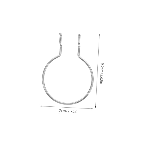 GLEAVI 10pcs Metal Pegboard Hooks Set Silver Iron Hanging Board Organizer for Craft Room Garage Sturdy Cup Holder Rings for Tools and Accessories Storage