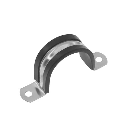 Rubber U Clamps,Two Hole U-Tube Strap Clamp Set,SAFYY EPDM Rubber Cushioned Insulated Clamp Rubber Lined Mounting U Brackets,U Shaped Pipe Tube Wire Clamps Clips Conduit Clamps (M30|1-3/16",15PCS) - size: M30|1-3/16",15PCS