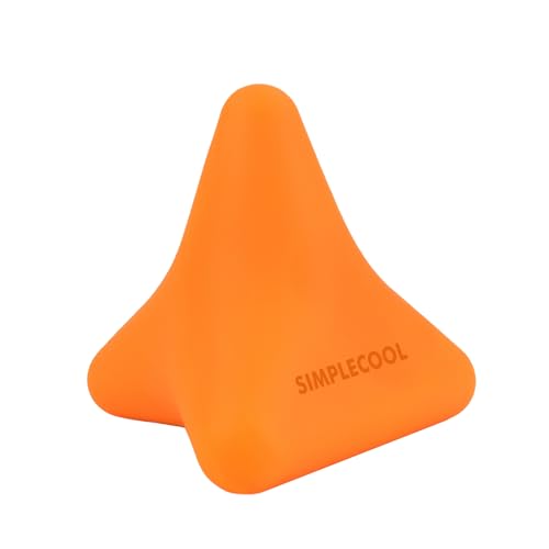 Manual Trigger Point Massage Tool Small Massager Ball 3″×2.6″ Orange | For Deep Tissue Myofascial Release Physical Therapy Plantar Fasciitis Pain Relief Muscle Knot Psoas Hip Flexor Iliacus - color: Orange