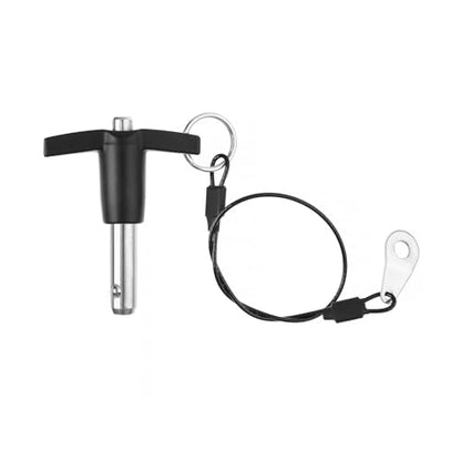 T Handle Quick Release Pin 3/8 Inch Diameter ,Stainless Steel Ball Locking Pin with Push Button Lanyard Cable Usable Length 0.79"(9.5*20mm) - size: 9.5mm-20mm