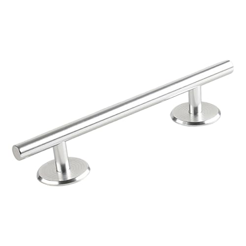 Simhoa Fingerboard Rail, 20cm Aluminum Alloy with Stable Base, Mini Skatepark Obstacle for Fingerboard Players, Round Silver - color: 20cm Round Silver