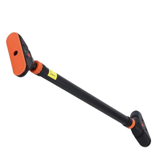 Adjustable Pull Up Bar for Doorway - 440LBS Weight Capacity, No Screws Installation with Level Meter and Auto Lock, Chin Up Bar for Home Gym Strength Training,Red - color: Orange