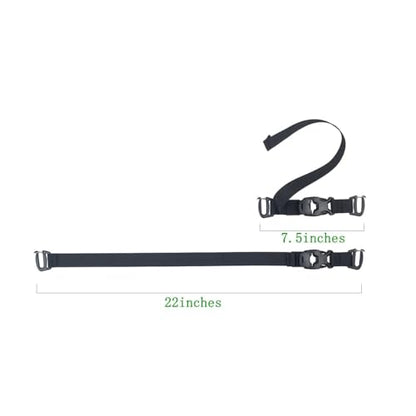 Tactical MOLLE/PALS Backpack Attachment Straps - Adjustable G-Hook Tie Downs, Non-Slip Cam Buckle, for Rucking, Hunting, Hiking, Camping, Tripod & Sleeping Gear (7.5-22 in) (Khaki, 2-Pack) - size: 2-Pack, style: Khaki