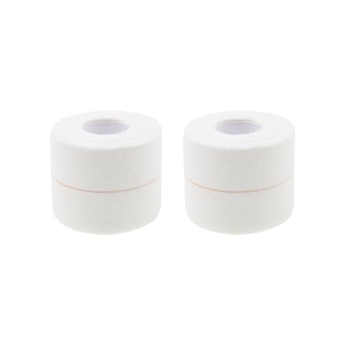 Adhesive Bandage Tape,ULIFESTAR Flexible Medical Bandage Wrap,Elastic Athletic Tape,Cotton Stretch Skin Sports Tape,Cohesive Bandage Wrap for Ankle,Knee (White, 5cm*4.5m/1.97inch*5Yard, 2 Rolls) - color: White, size: 5cm*4.5m/1.97inch*5Yard, 2 Rolls