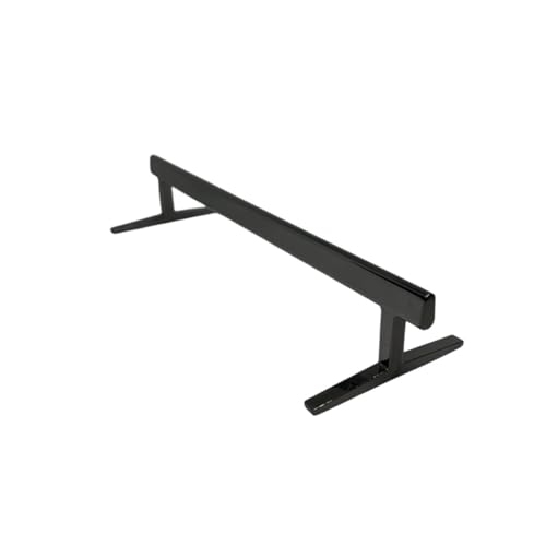 LEEFAI Pro Fingerboard Rail, Metal mini Finger Skateboard Rail for Your ramps and Park, 8.1 x 2.7 x 1.5 inches -the Best Obstacles for fingerboarding,Color (Black) - color: Black