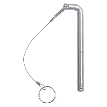 Metal Weight Stack Pin Selector with Pull Rope for Gym Fitness Equipment 10x125mm Silver Replacement Accessory Standard Size Secure Attachment Prevent Loss for Weight Machines Home or Commercial Use