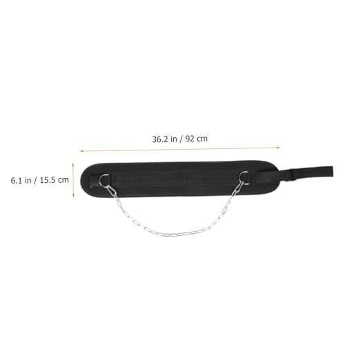 LIOOBO Weighted Fitness Dipping Belt with Detachable Thickened Chain for Weightlifting and Pull-ups Contoured Waist Support Training Equipment for Strength and Muscle Building