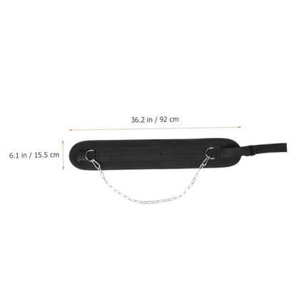 LIOOBO Weighted Fitness Dipping Belt with Detachable Thickened Chain for Weightlifting and Pull-ups Contoured Waist Support Training Equipment for Strength and Muscle Building