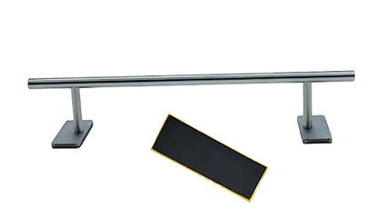 LEEFAI Fingerboard Rail Obstacles 28x5.5cm -Stainless Steel Finger Mini Skateboard Round Rail for Your Fingerboard ramps and Park