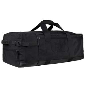Condor Colossus Duffel Bag - 3 in 1 Rugged Tactical Gear Bag - Backpack/Duffle/Shoulder - Lightweight Multicompartment with 52L Storage (Military, Outdoors, First Responders) - color: Black