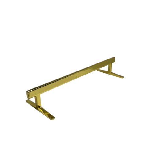 LEEFAI Pro Fingerboard Rail, Metal mini Finger Skateboard Rail for Your ramps and Park, 8.1 x 2.7 x 1.5 inches -the Best Obstacles for fingerboarding,Color (Gold) - color: Gold