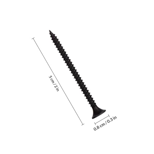 INOOMP Black Hardened Self Tapping Screw Set, 140pcs Round Head Cross Screws with 30 Caps and 20 Expansion Anchors, Multi-Purpose Household Fixing Hardware Kit for Electrical and Cabinet