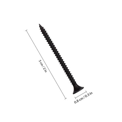 INOOMP Black Hardened Self Tapping Screw Set, 140pcs Round Head Cross Screws with 30 Caps and 20 Expansion Anchors, Multi-Purpose Household Fixing Hardware Kit for Electrical and Cabinet