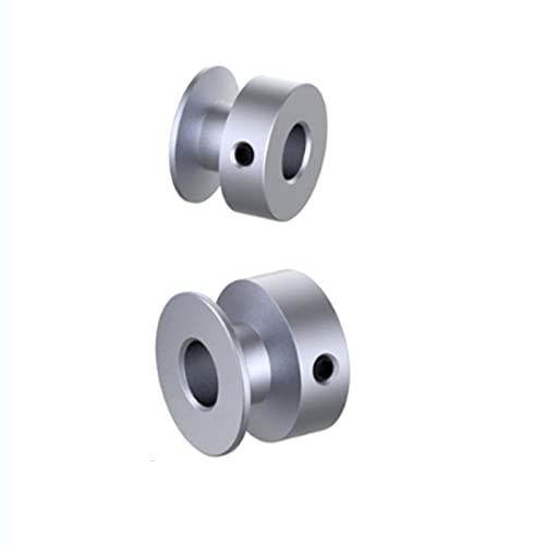 Outer Diameter 30mm Single Groove Pulley 14mm Fixed Bore Pulley for Drilling Machine 6MM PU Round Belt - size: 30x14mm