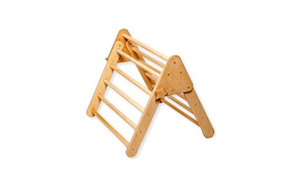 Montessori Wooden Climbing Triangle for Kids | Foldable Indoor Climbing Frame for Children & Toddlers | Wooden Playground Equipment (Medium) - style: Medium