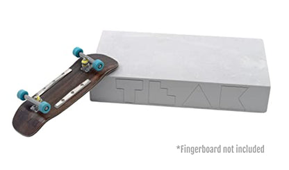 Teak Tuning Monument Series Concrete Fingerboard Obstacle, Big Slab Manual Pad - 5.5" Wide, 3" Long, 1" Tall - Ultra Premium, Super Durable Polymer Modified Concrete - Sterling Gray Colorway