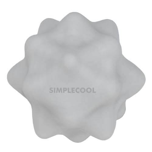 Small Spiky Massage Ball Trigger Point Massage Tool 2.2"×2.1" Gray | Solid Bumpy Massager for Deep Tissue Myofascial Release Hand Foot Plantar Fasciitis Pain Relief Knots Acupoint Yoga Fitness - color: Gray