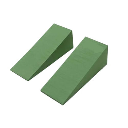 2pcs Squat Wedge Block Non Slip Professional Ramp For Weightlifting Deadlift Heel Elevated Calf Raises - color: Green M