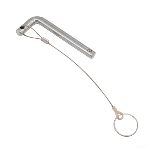 Metal Weight Stack Pin Selector with Pull Rope for Gym Fitness Equipment 10x125mm Silver Replacement Accessory Standard Size Secure Attachment Prevent Loss for Weight Machines Home or Commercial Use