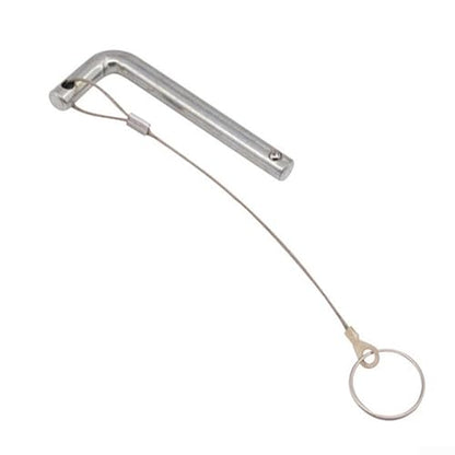 Metal Weight Stack Pin Selector with Pull Rope for Gym Fitness Equipment 10x125mm Silver Replacement Accessory Standard Size Secure Attachment Prevent Loss for Weight Machines Home or Commercial Use